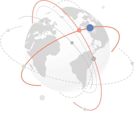 A globe surrounded by a network of connections, symbolizing global networking for small business growth.